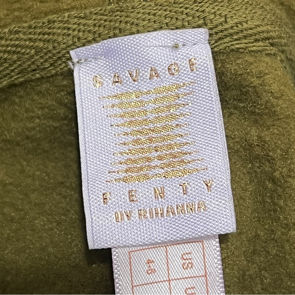 Savage X Fenty by Rihanna Logo Print Zip Front Hooded Onesie Jumpsuit Size Small - Picture 10 of 10